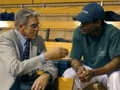 Ed Richards with former student Al Carter